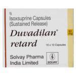 イソクスプリン (ズファジランジェネリック), Duvadilan, 10mg 錠 (Solvay Pharma)　包装裏面